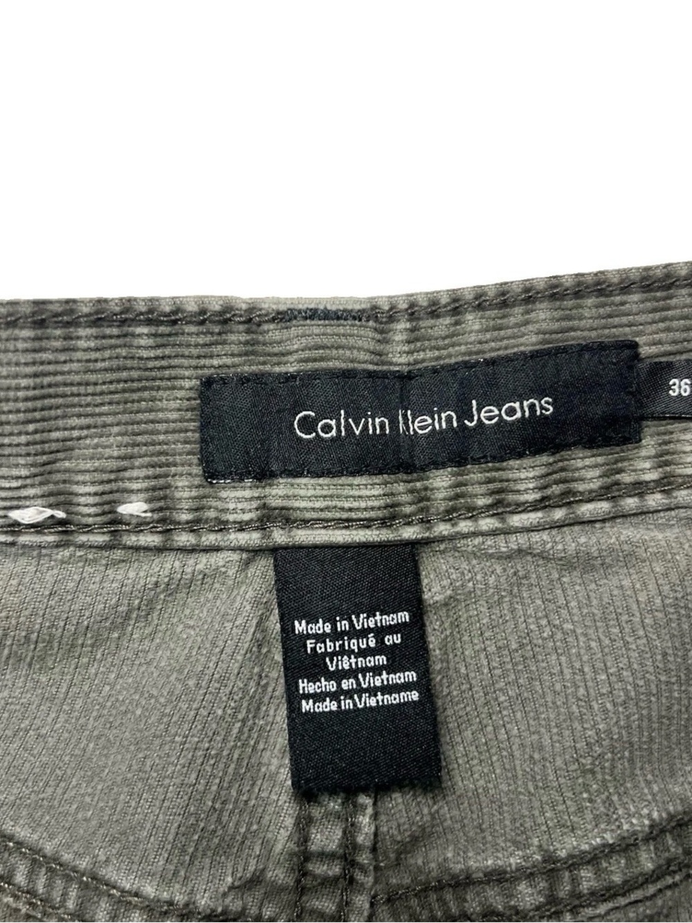 Calvin Klein Men's Light Beige Corduroy Pants 36 x 30 Relaxed Straight Leg - Picture 4 of 6